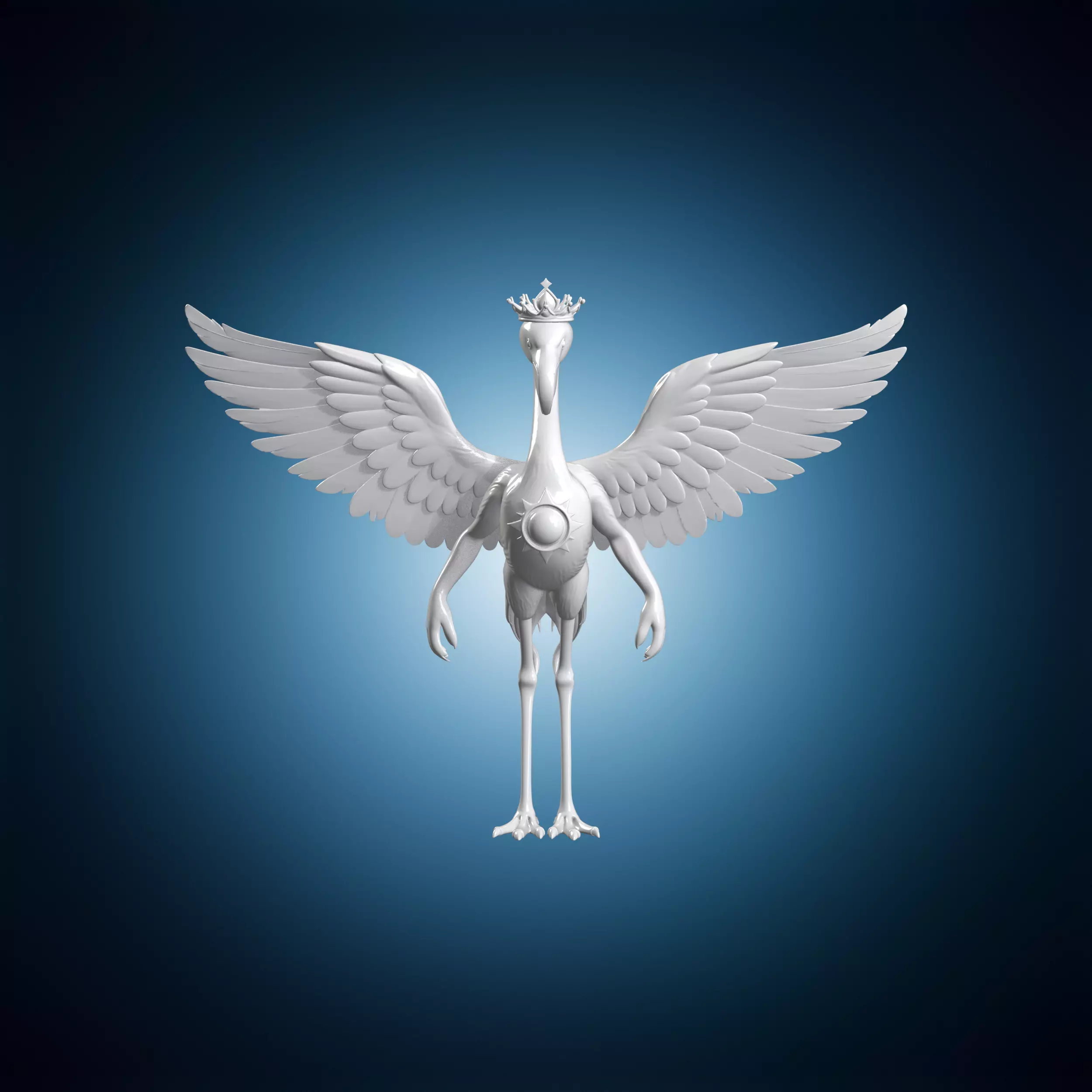 Angelic Flamingo 3D Print Sculpture 3D print model