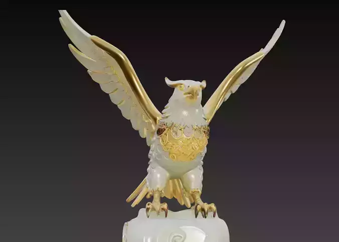 Decorative Porcelain Eagle Statue