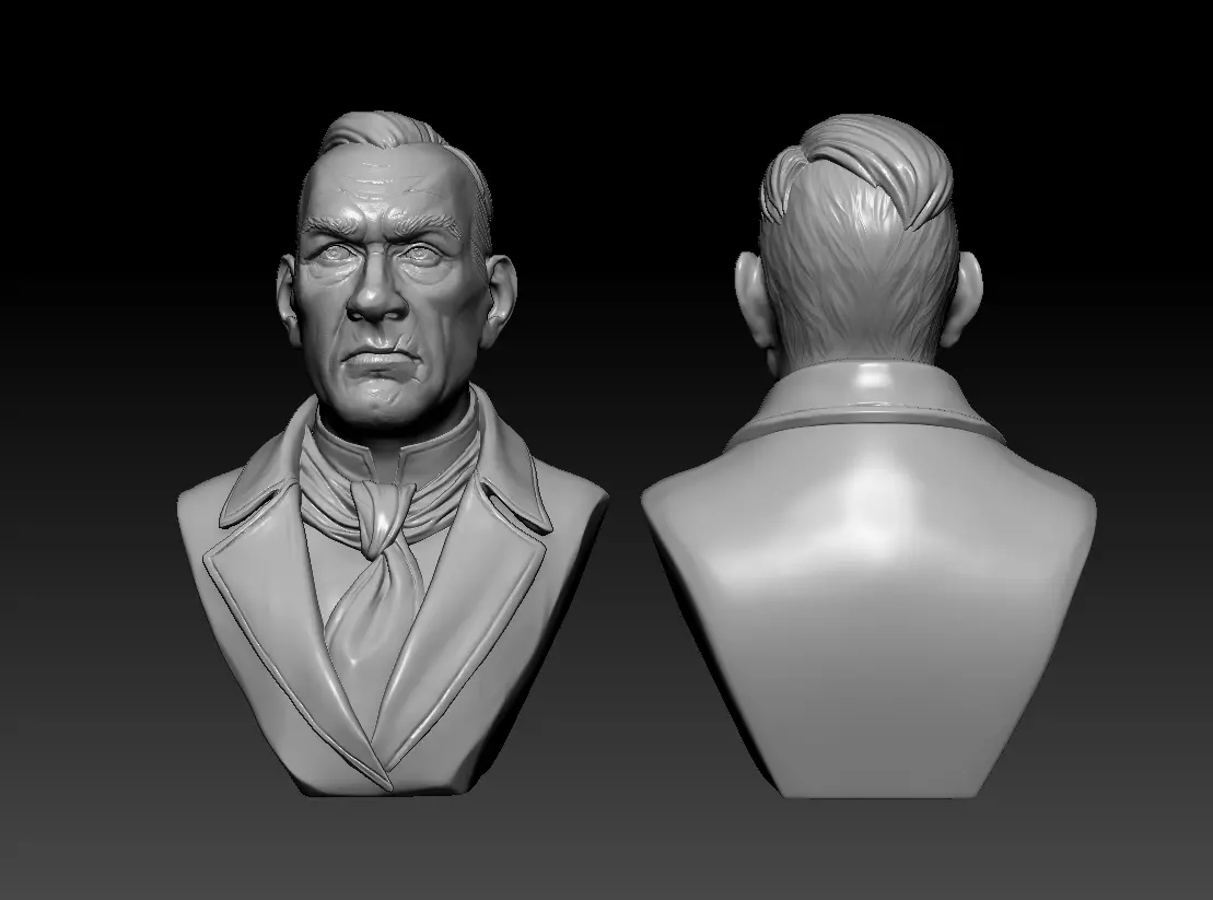 Bust Jarad Vincent Human sculpture 3D print model