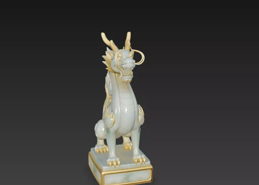 Oriental Dragon Decorative Sculpture 3D print model