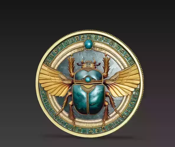 Egyptian Scarab Decorative Relief