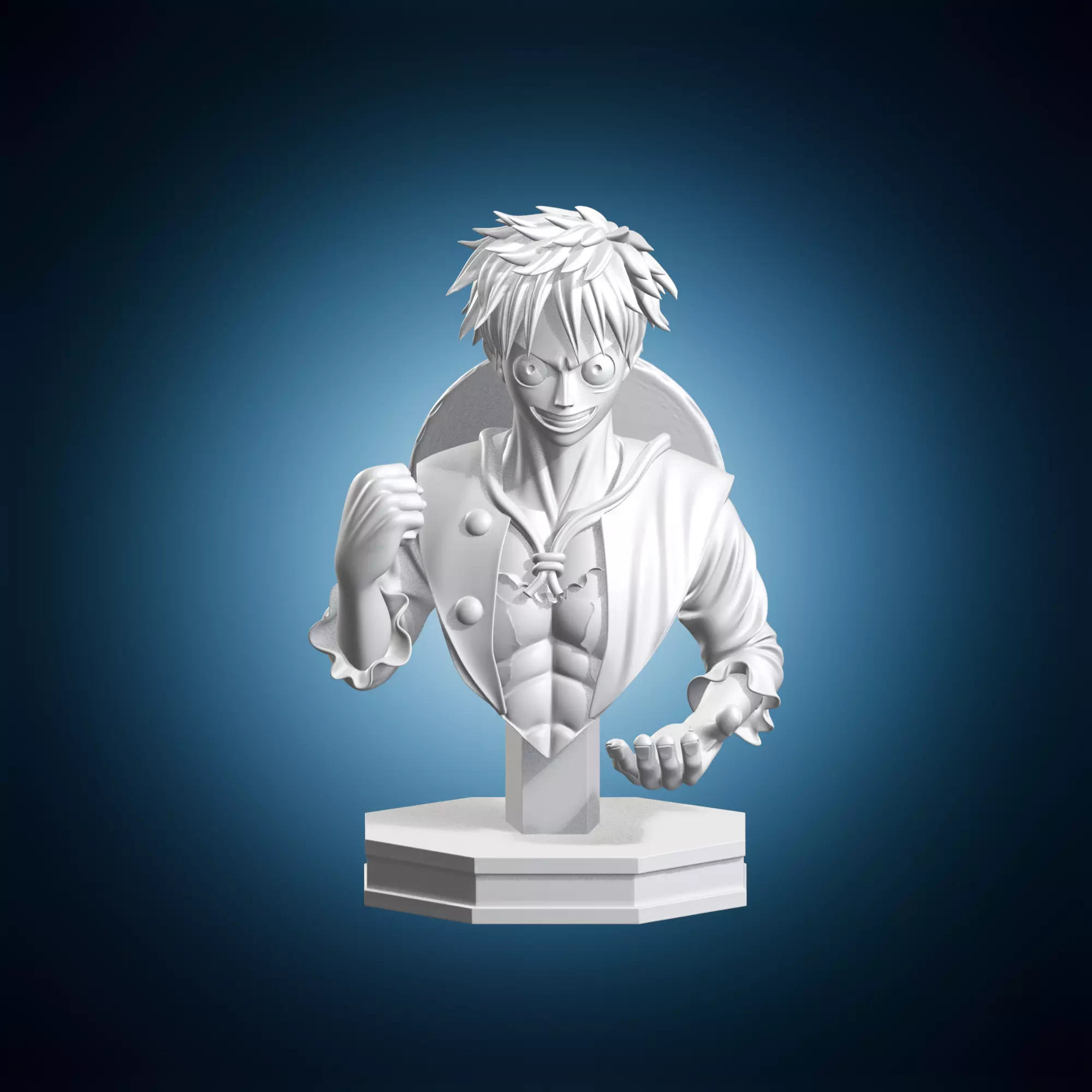 Monkey D Luffy Bust 3D print model