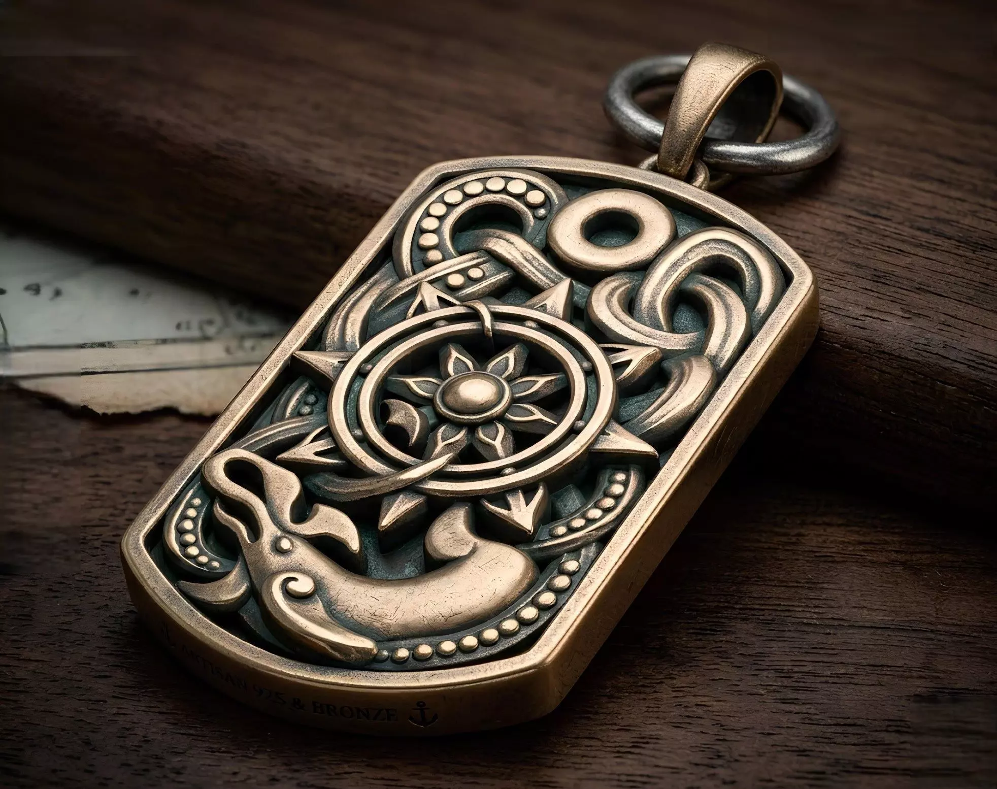 Celtic Knot Viking Compass Pendant 3D model 3D printable | CGTrader