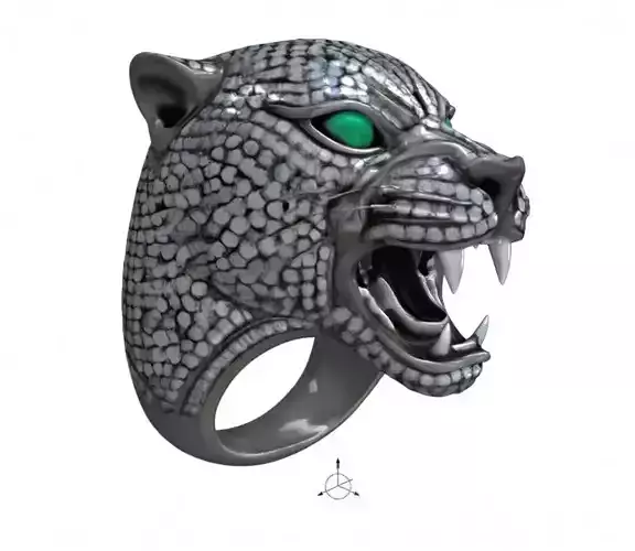 Jaguar Panther Head Ring