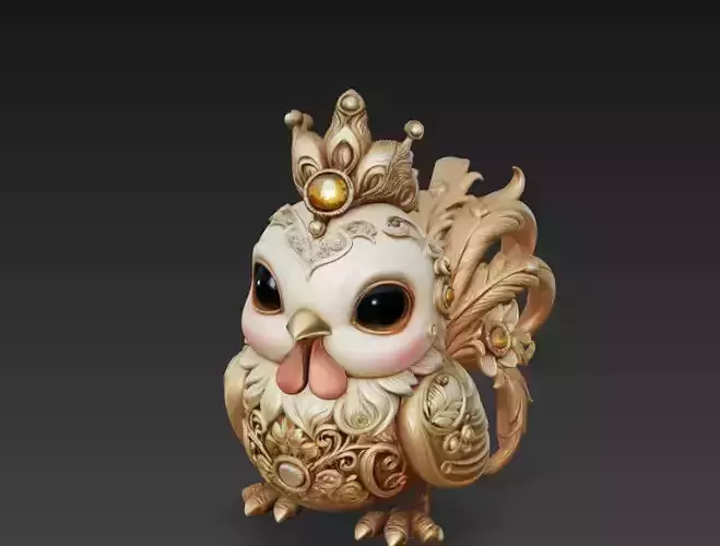 Ornamental Fantasy Chicken Decorative Sculpture