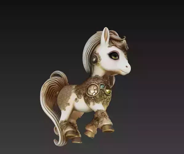 Ornamental Fantasy Pony Decorative Sculpture