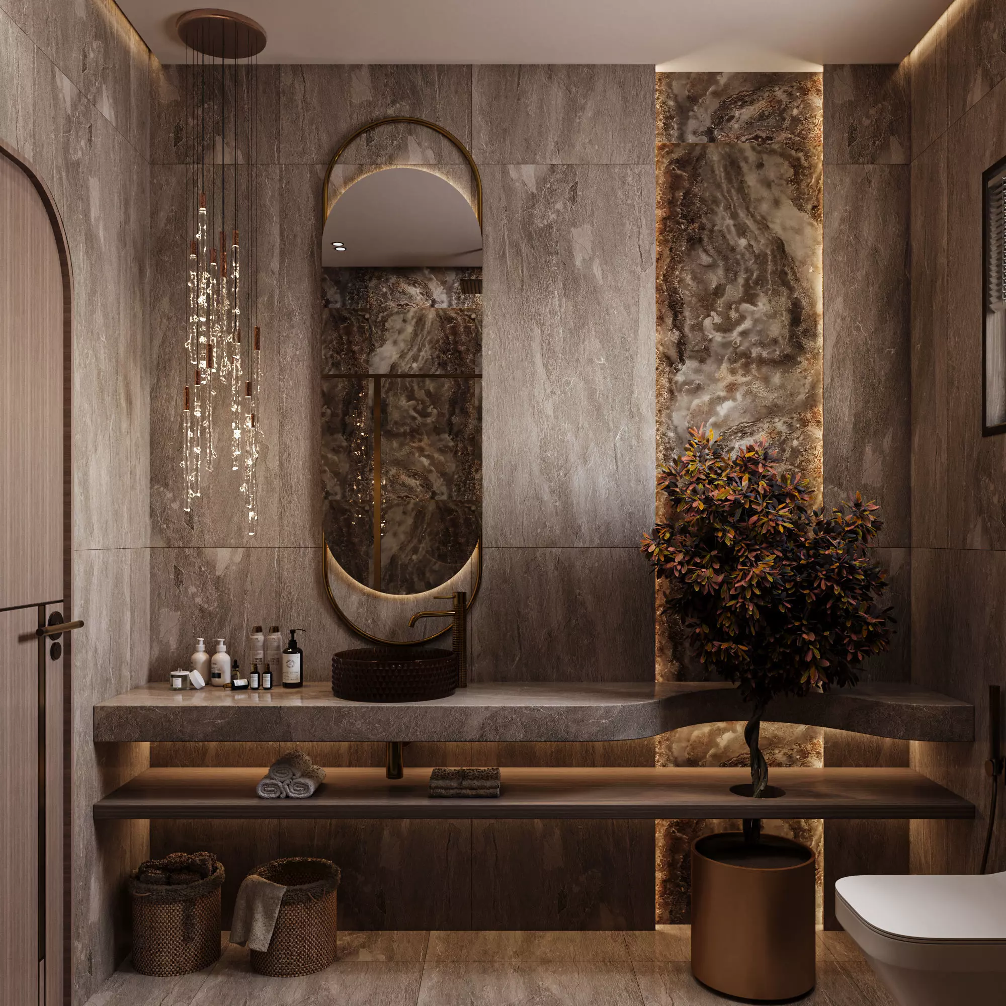 Luxury Modern Bathroom Interior Scene 3ds Max Corona Render 3D model