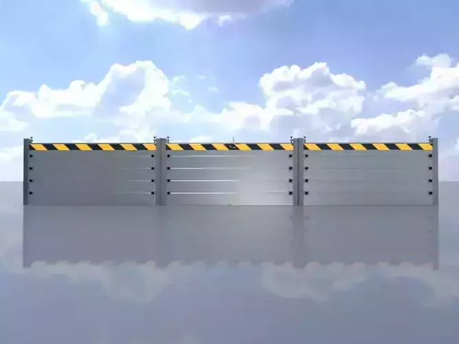 Flood protection made of aluminium that measures 1m x 6m