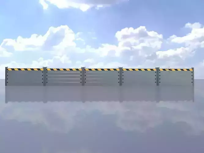 Aluminum flood barrier 1 m x 10 m