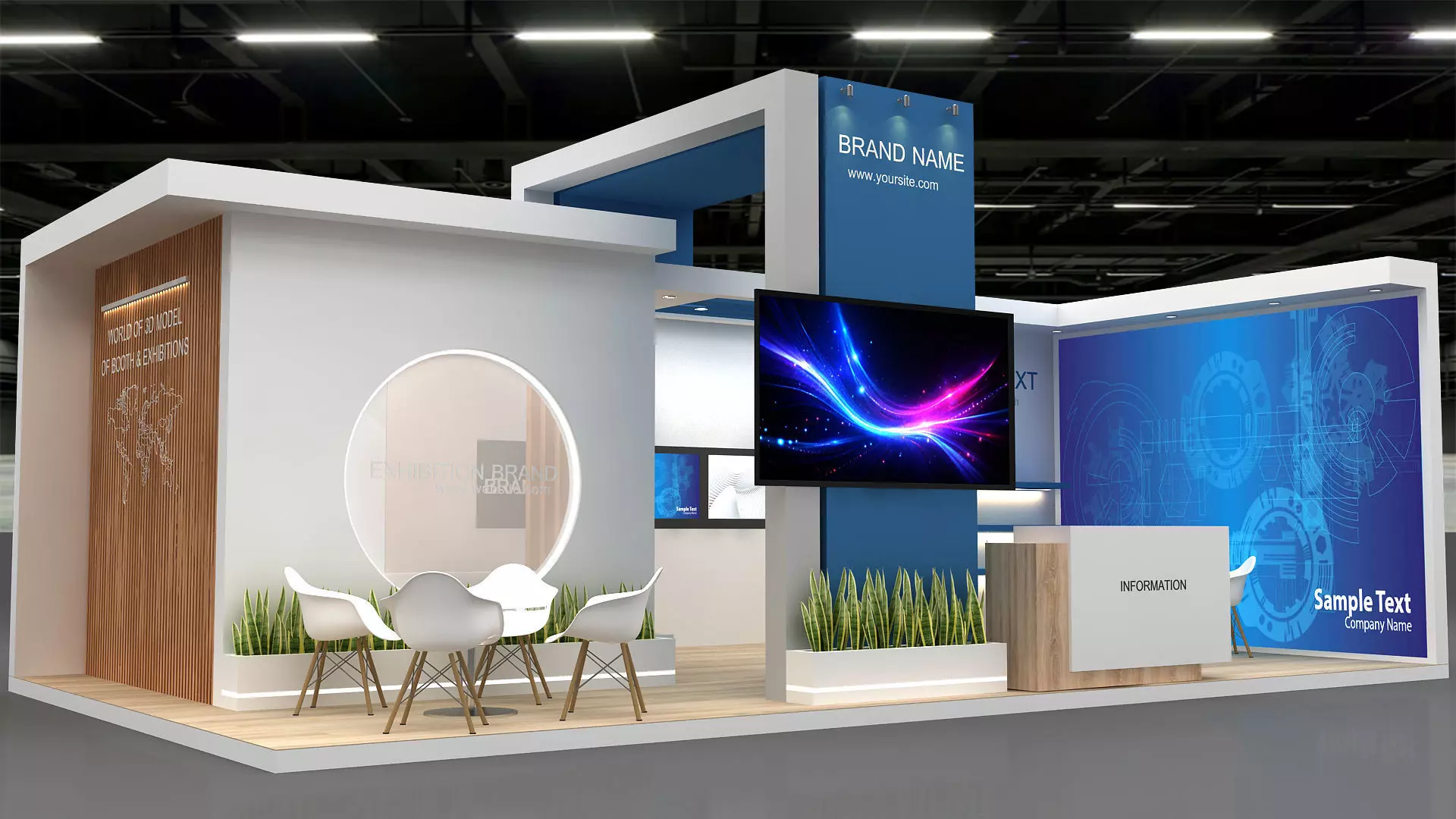 exhibition booth stall 3D model
