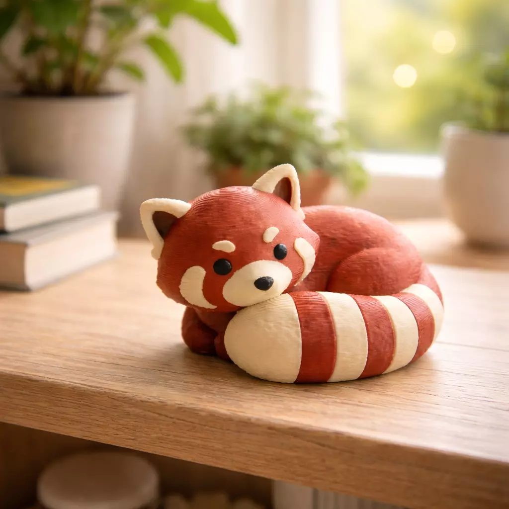 Cute Red Panda Figurine 3d printable stl 3D print model