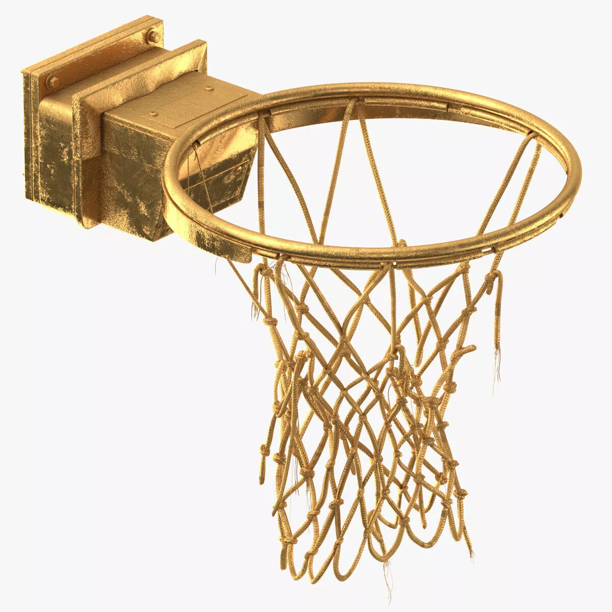 Basketball Net Ripped Gold 3D model