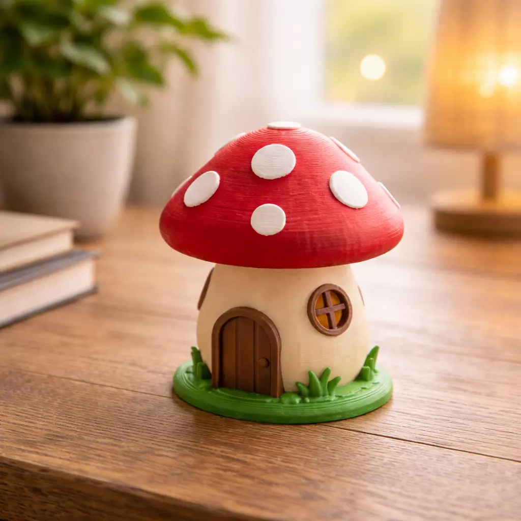 Cute Mushroom House 3d printable stl 3D print model