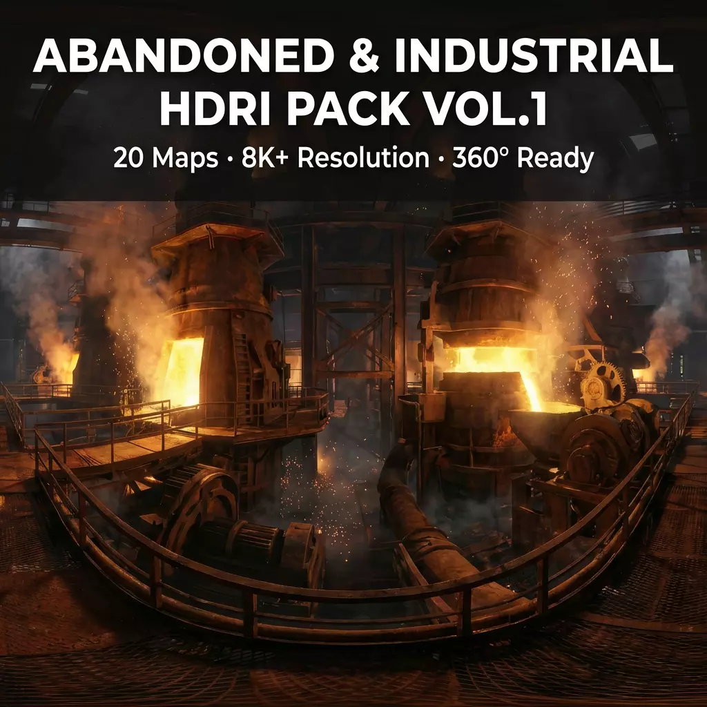 Abandoned and Industrial HDRI Pack Vol1 20 Equirectangular 360 3D model