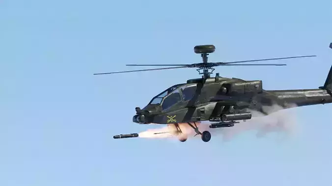 Boeing AH-64D Apache With Weapons Fully-Rigged Game Ready 