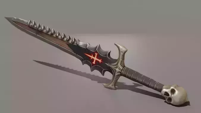 DVL3DStudio CrimsonBlade Sword Low Poly Fantasy Game Ready