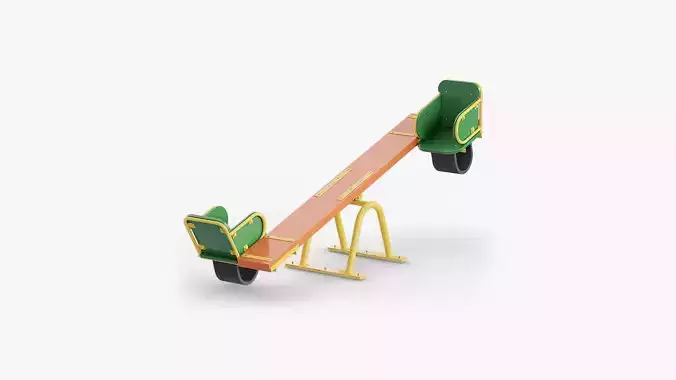 Playground Seesaw 01 Orange