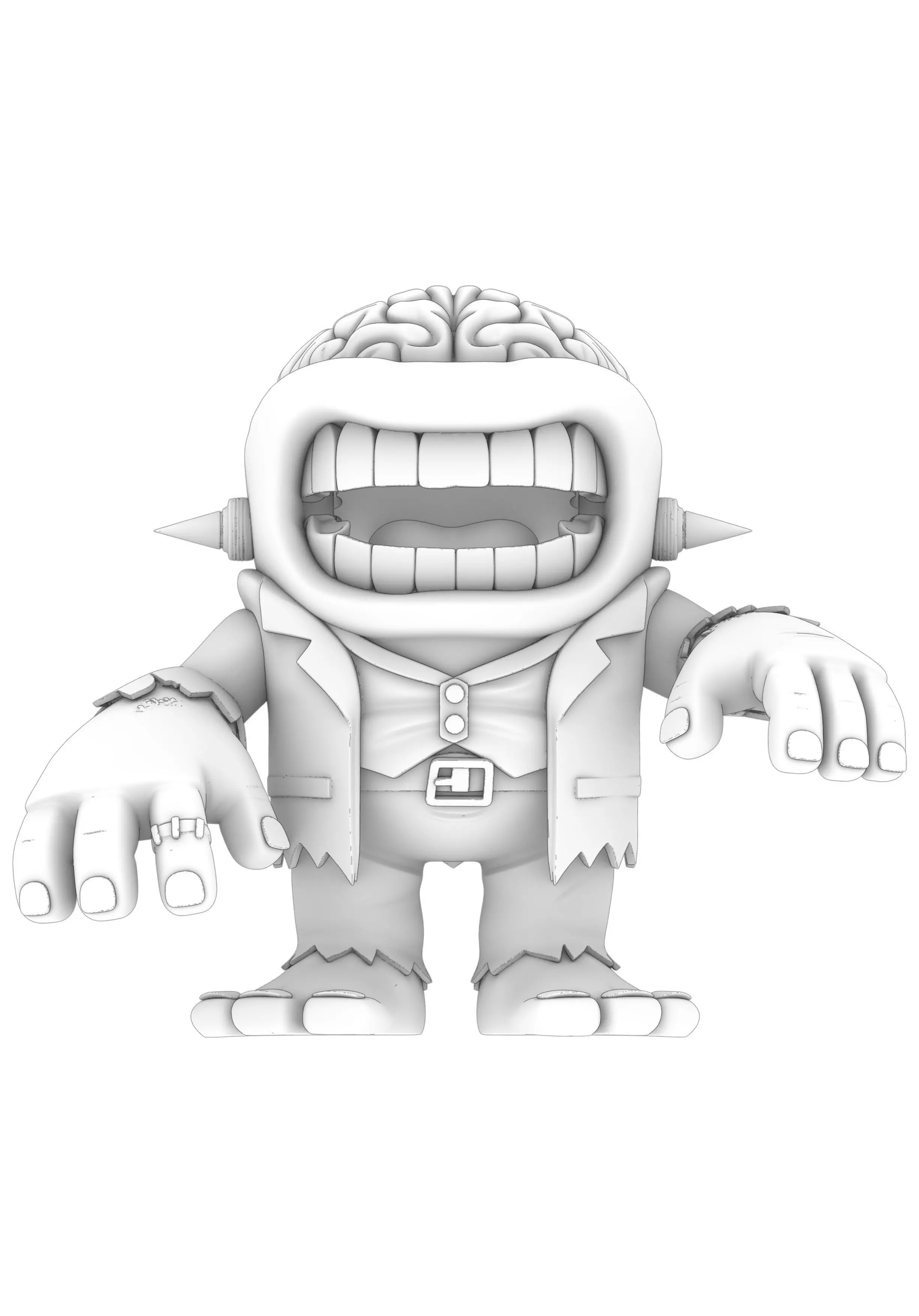 Zombie Brain Bottle Cap Zombie Brain Bottle Cap 3D model 3D printable ...