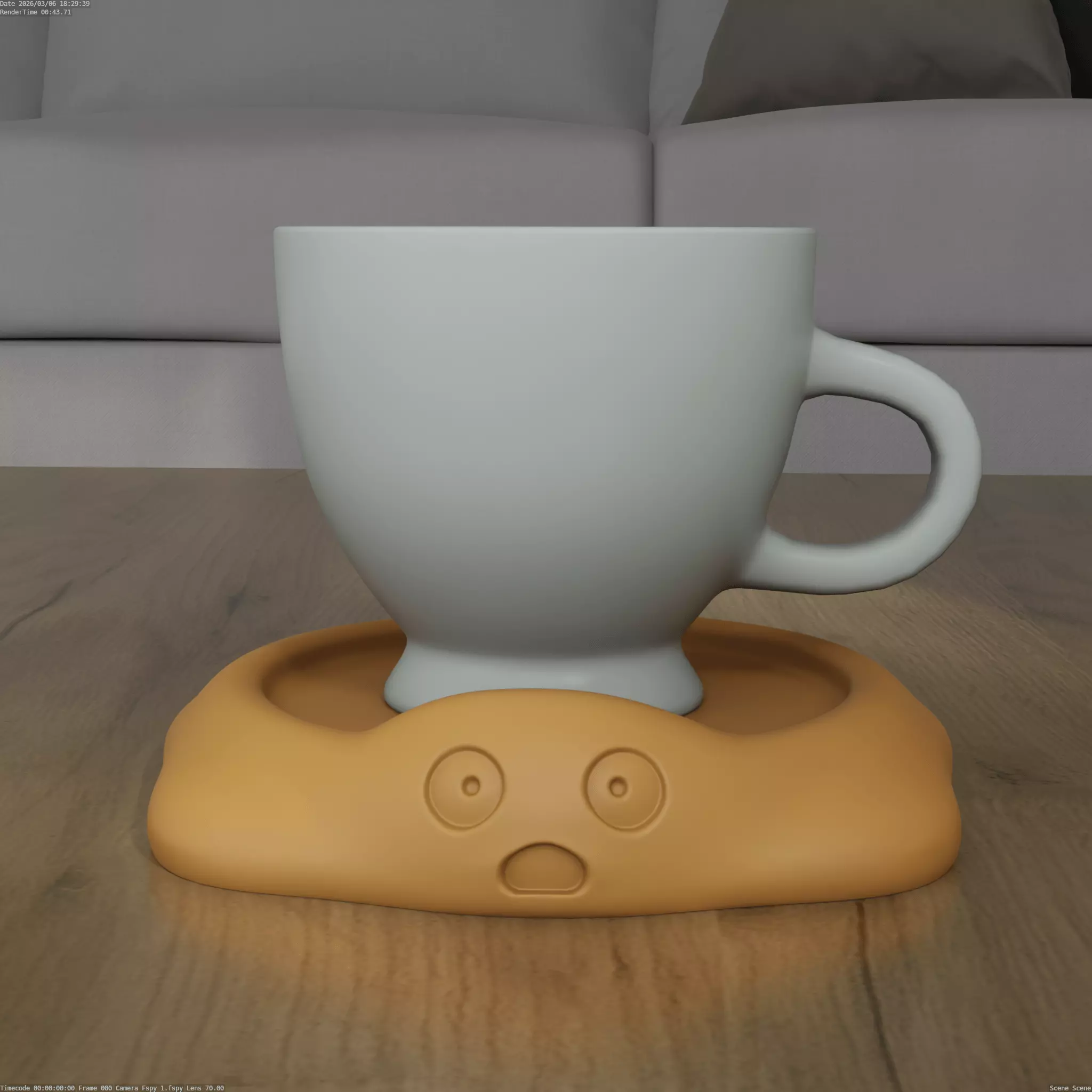 Funny Face Coaster STL Model 3D print model