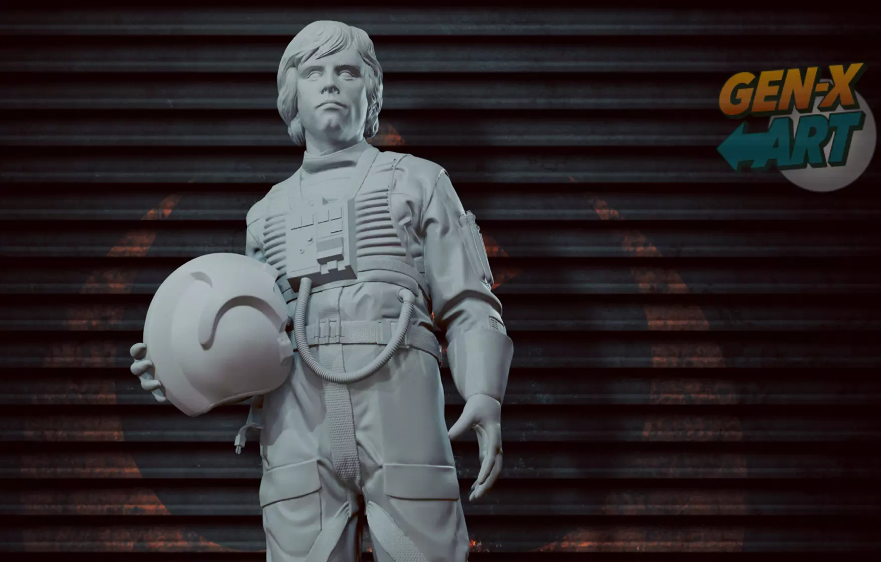 Luke Skywalker Rebel pilot 3D print model