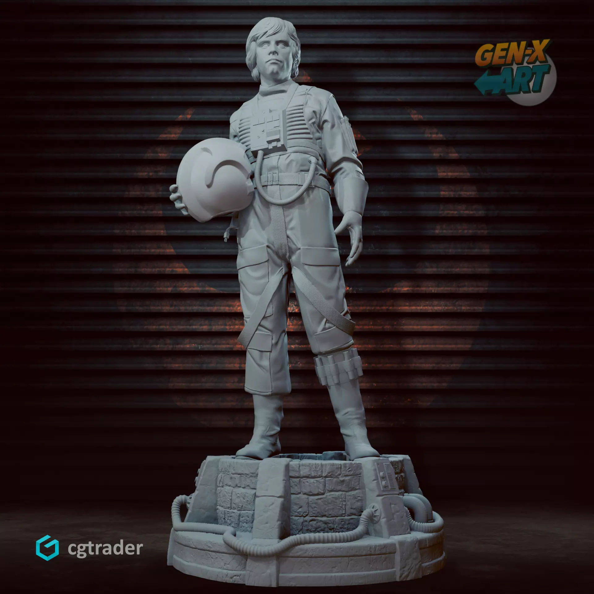 Luke Skywalker Rebel pilot 3D print model