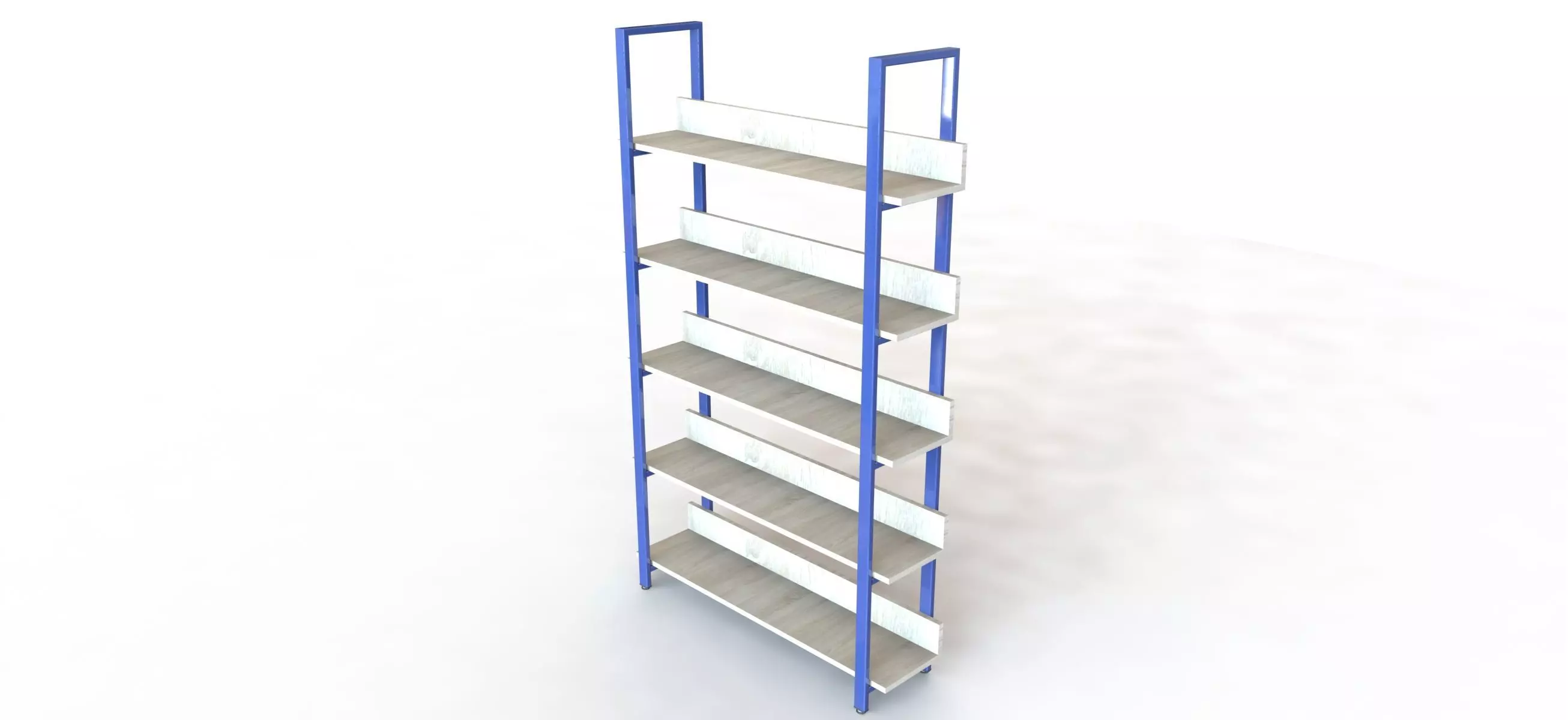 Modern Metal Shelving Unit 3D model