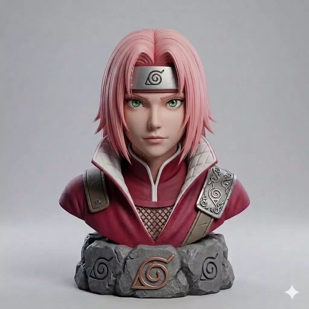 Sakura Haruno Bust STL File 3D print model