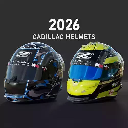 F1 Cadillac Team Helmets