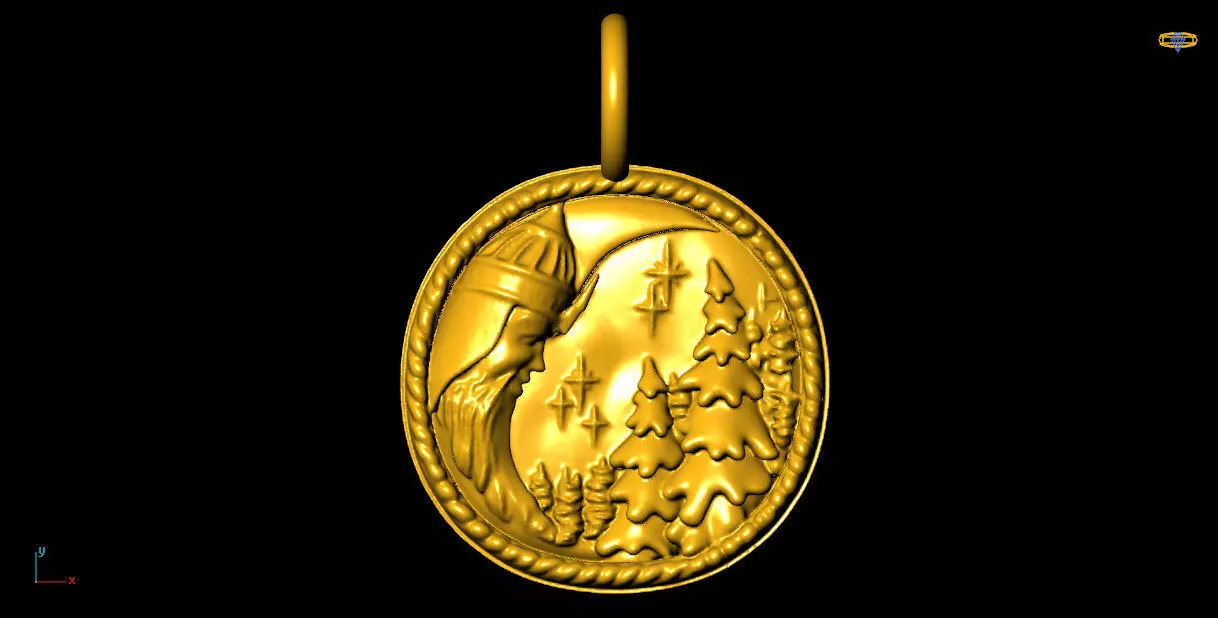 Coin pendant charms - one inch pendant 3D print model