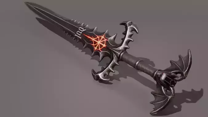 DVL3DStudio BatHead Sword Low Poly Fantasy Game Ready