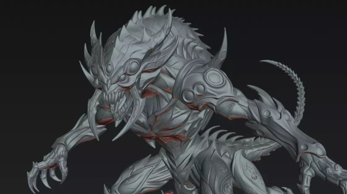 Alien Zyrax Void Stalker Horror Creature STL 3D Printable 3D print model