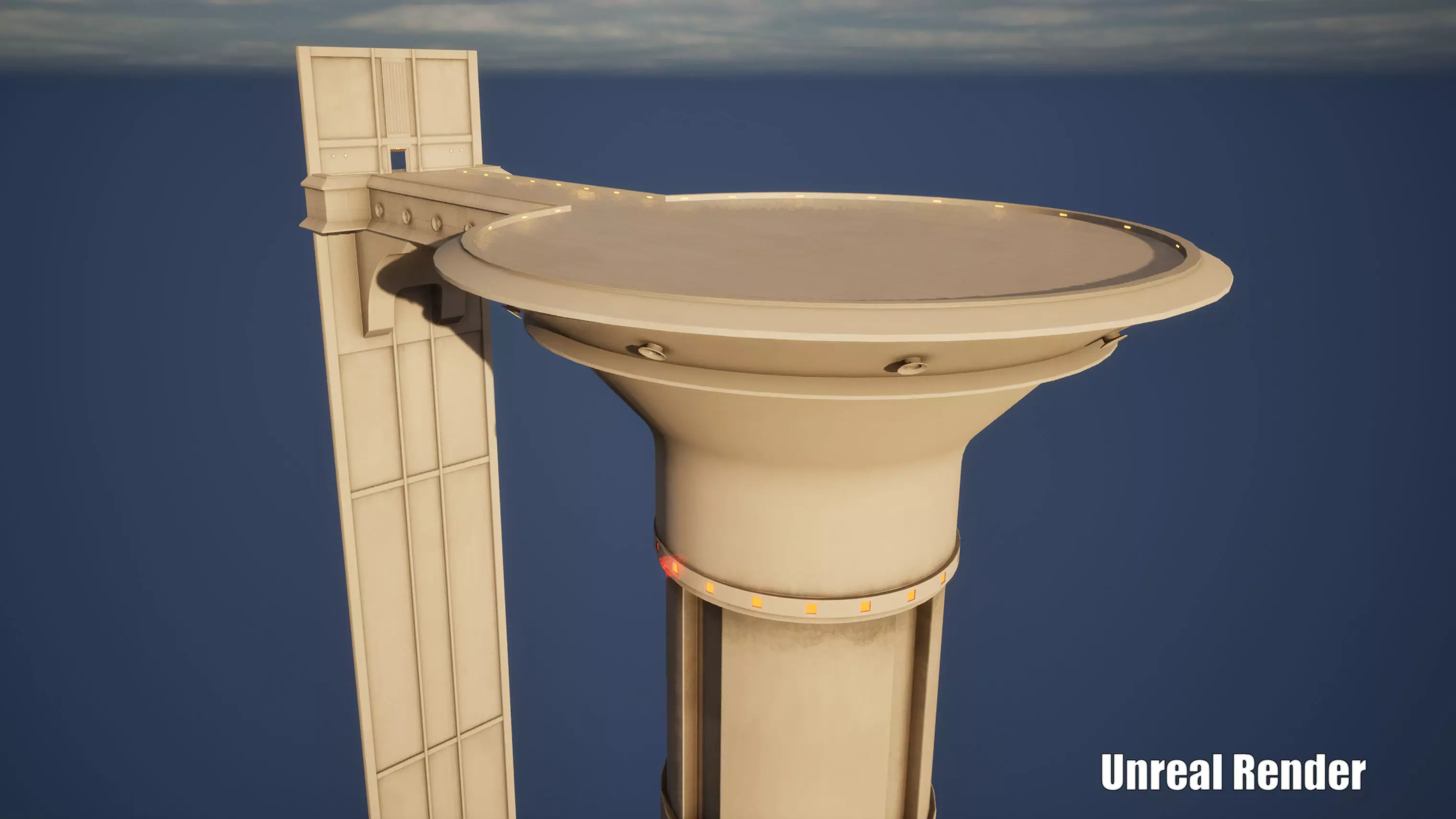 CloudCity LandingPad add on assets Free low-poly 3D model