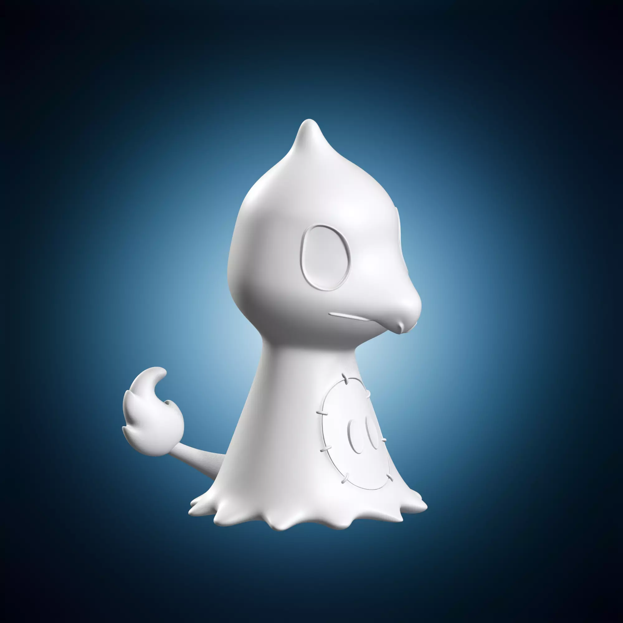 Pokemon-inspired Lizard Ghost Miniature 3D print model