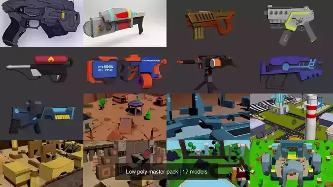 3D model Low Poly machine pistol VR / AR / low-poly | CGTrader