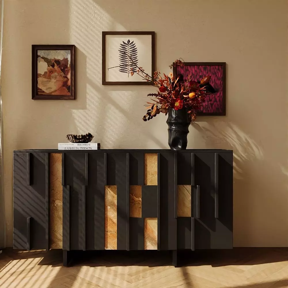 Vintage style display cabinet 3D model