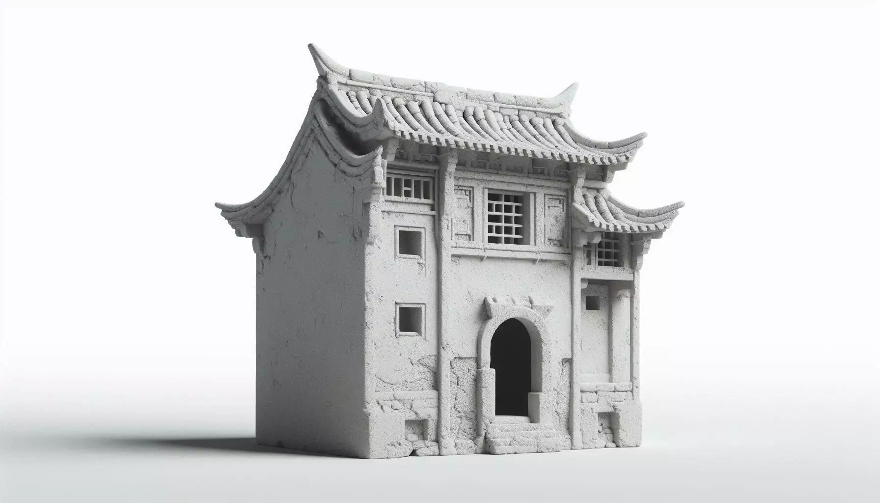 Modern Chinese Home 3D Model 3D print model