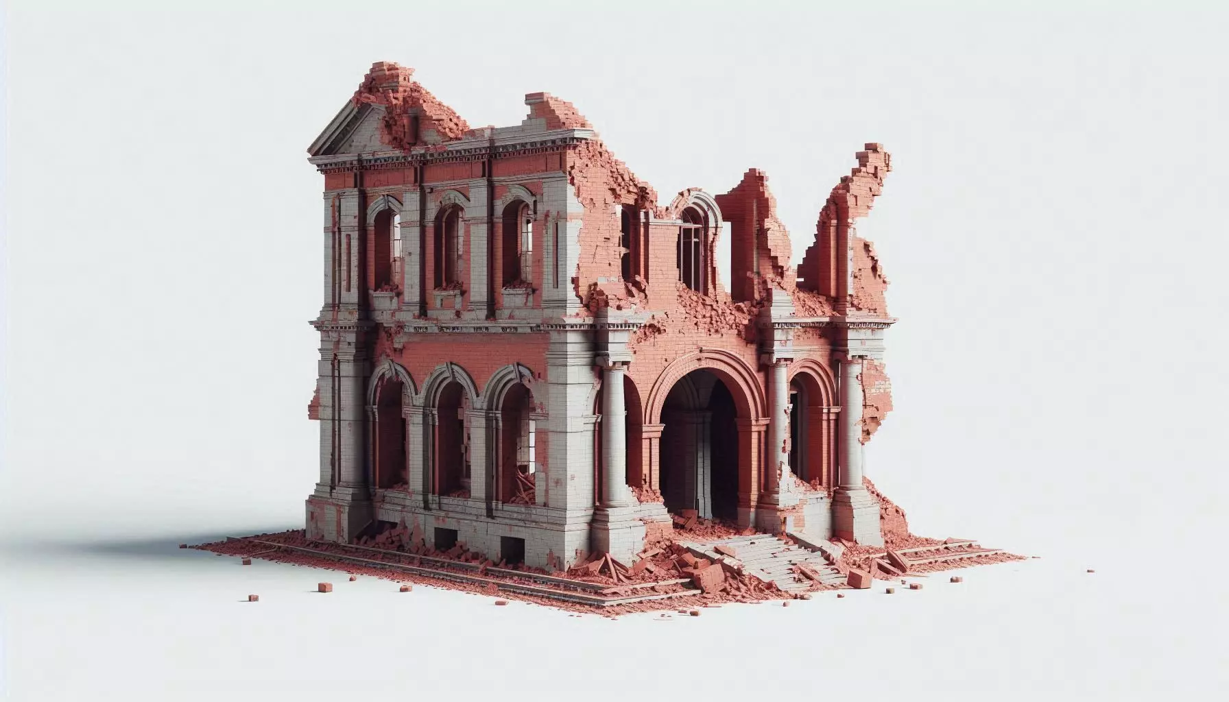 Abandoned Building 3D Printable Model 3D print model