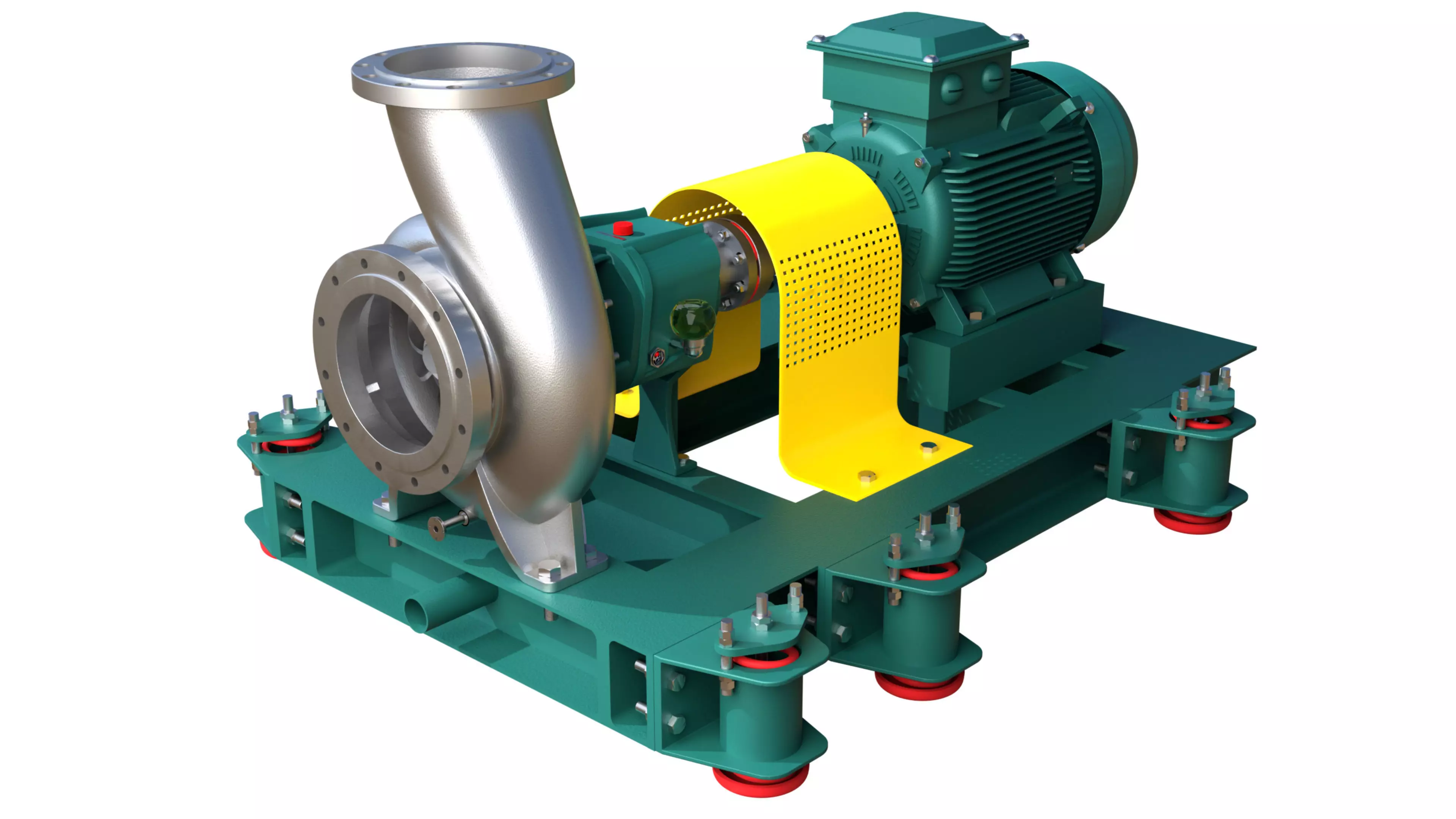 Centrifugal Pump Assembly and Exploded View 3D model
