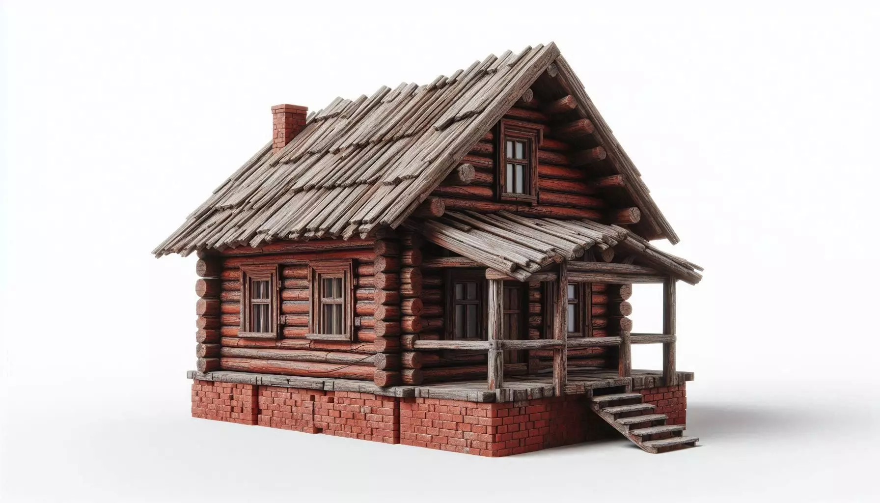 Wooden Home 3D Printable Model 3D print model