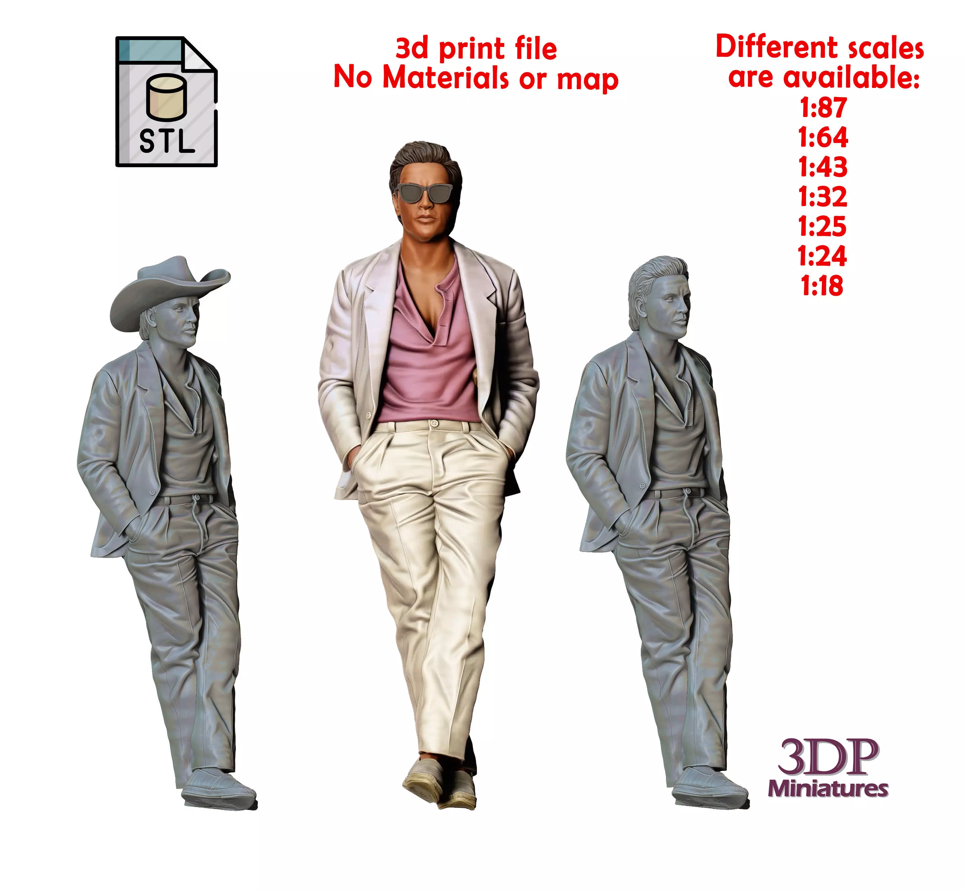 N1 James Crockett Miami Vice 3D print model