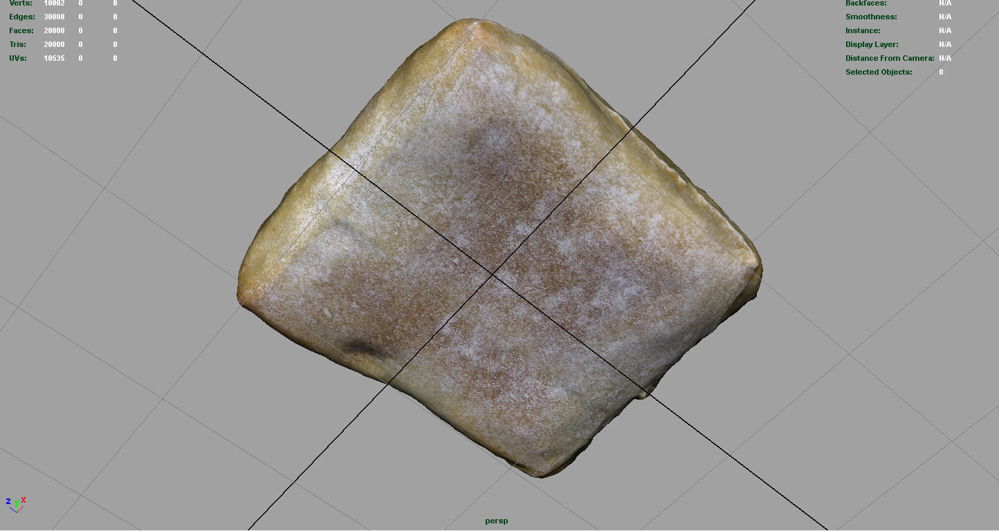 Bread loaf of Low-poly 3D model_5