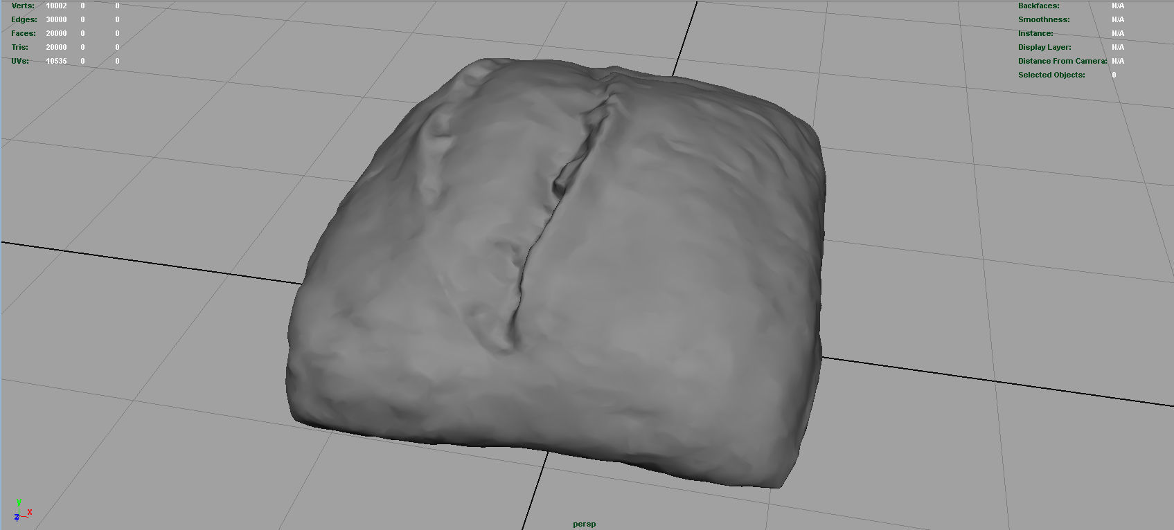 Bread loaf of Low-poly 3D model_2