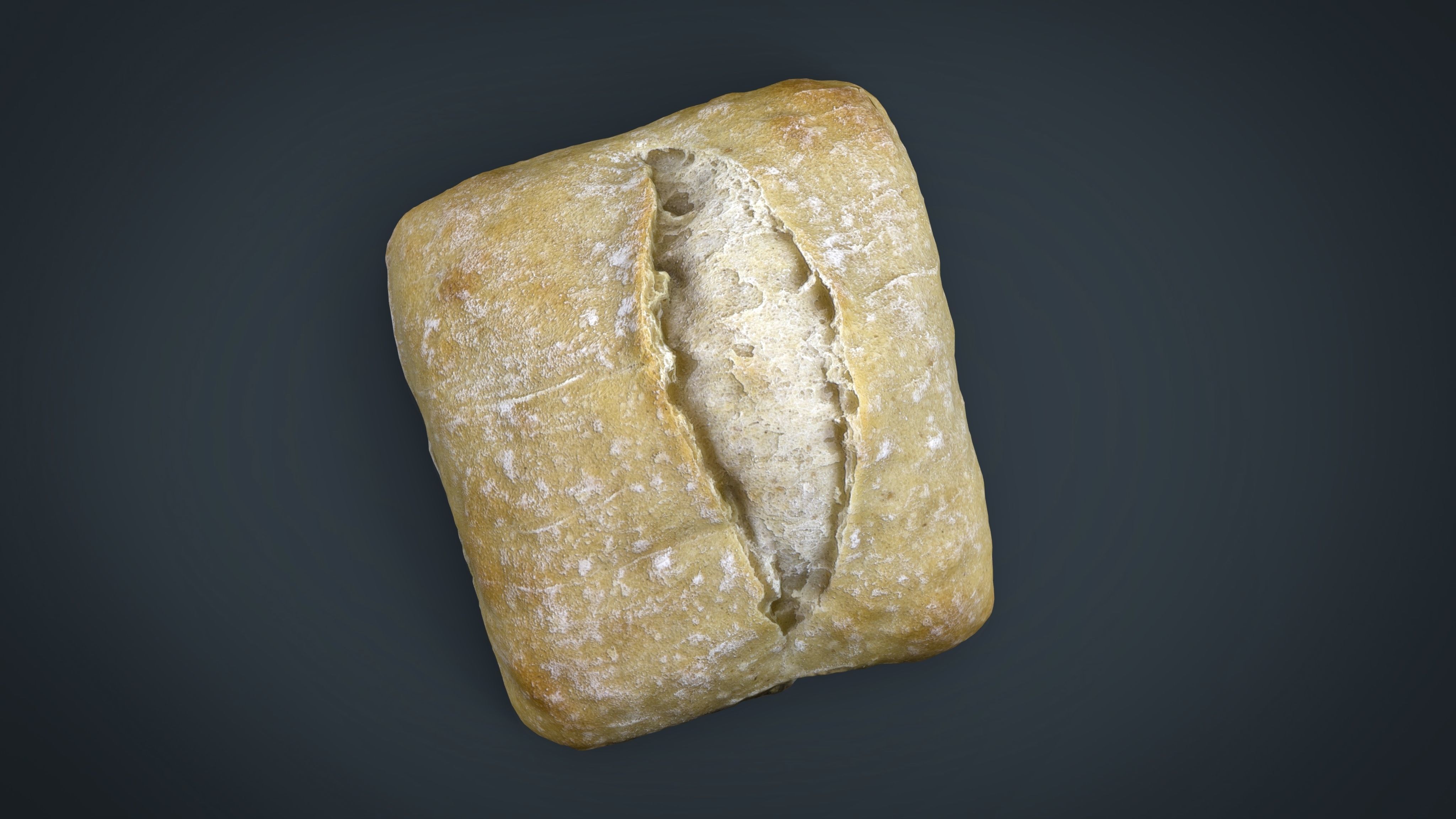 Bread loaf of Low-poly 3D model_12