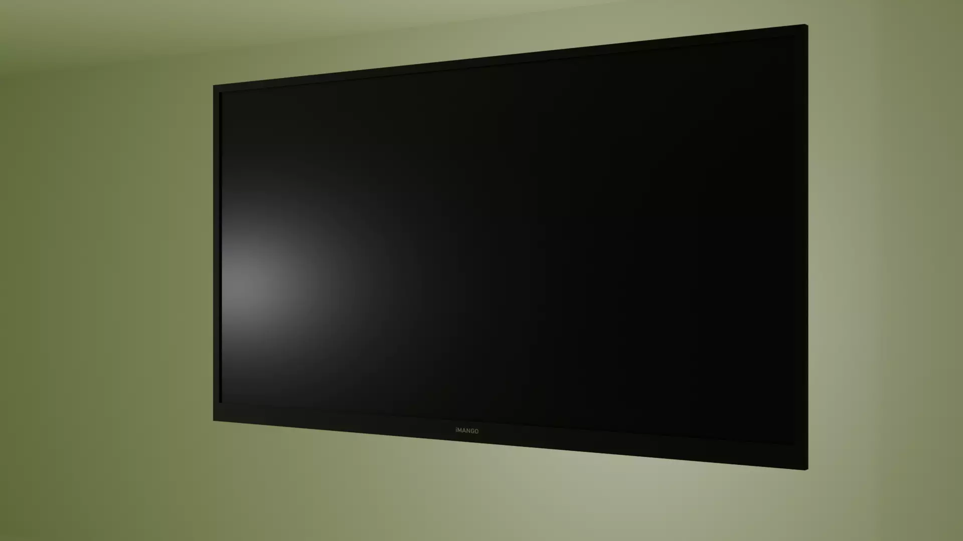 Slim Bezel 65-inch LED TV with Detailed Ports Low-poly 3D model