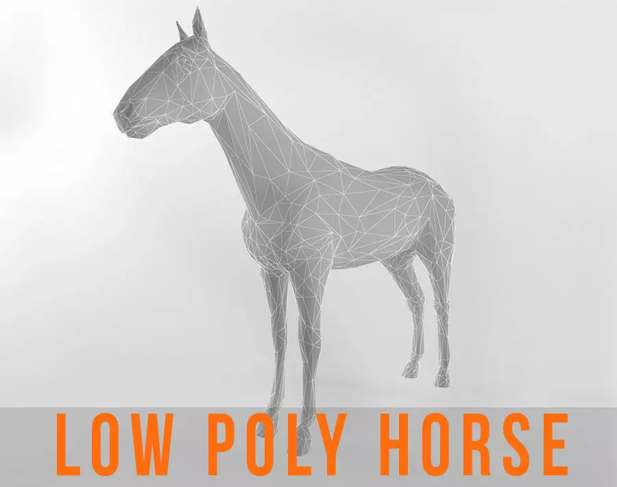 Horse Low Poly Mammal Stallion Animal Lowpoly Low-poly 3D model