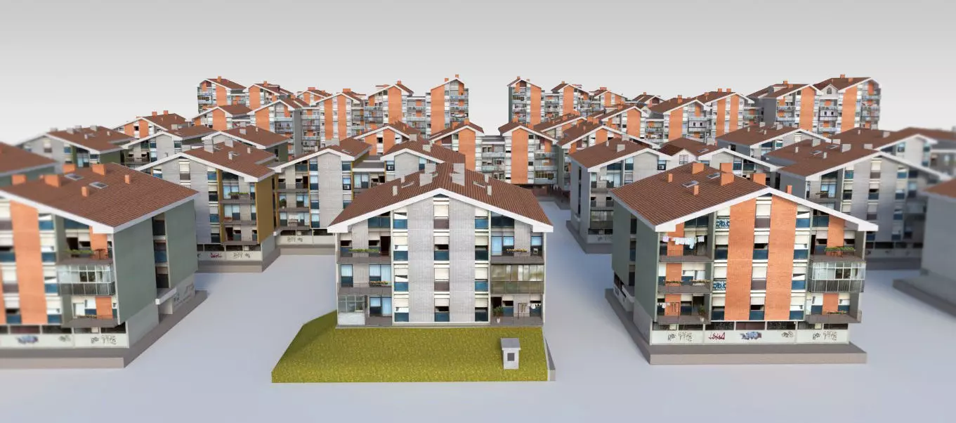 Suburban Condos Pack Low-poly 3D model_0