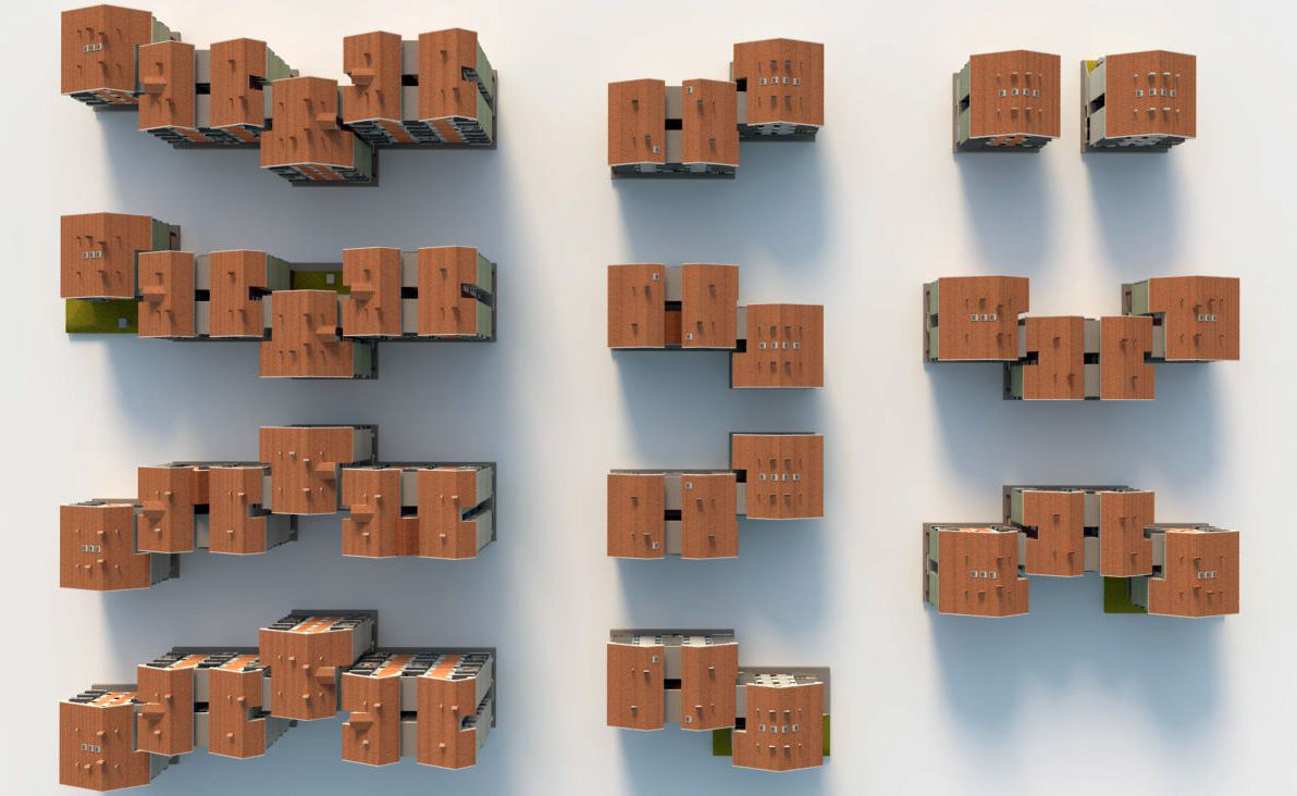 Suburban Condos Pack Low-poly 3D model_5