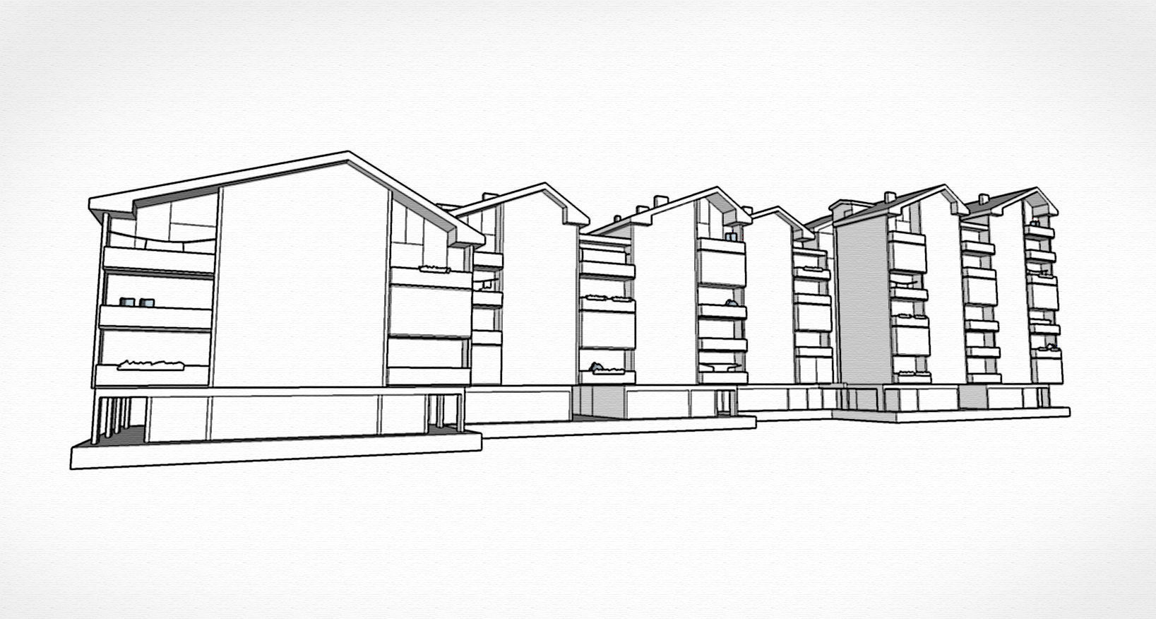 Suburban Condos Pack Low-poly 3D model_9