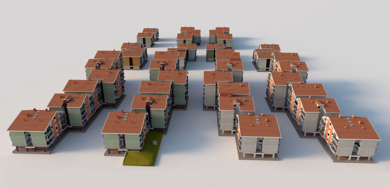 Suburban Condos Pack Low-poly 3D model_2