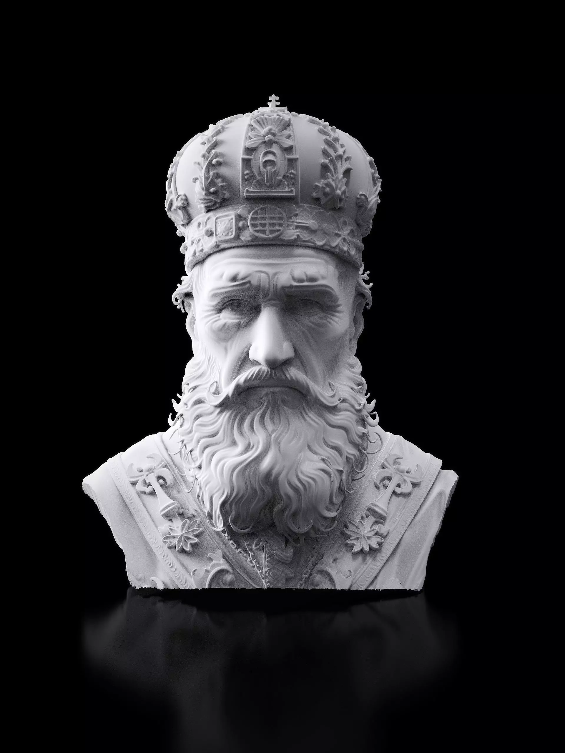 Saint Nicholas the Wonderworker bust statue 3D print model